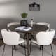 Matgrupp Venture Home Kaseidon Ø100 cm med 4 st Edina stolar