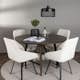 Matgrupp Venture Home Kaseidon Ø100 cm med 4 st Rosie stolar
