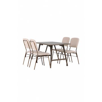 Matgrupp Venture Home Kaseidon med 4 st Seda stolar