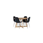 Matgrupp Venture Home Yakidon Ø120 cm med 4 st Polar stolar