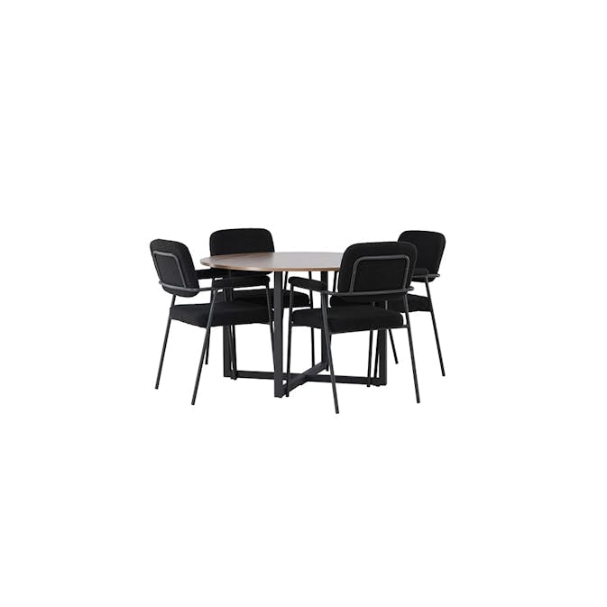 Matgrupp Venture Home Durango Ø120 cm med 4 st Yesterday stolar