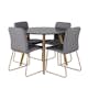 Matgrupp Venture Home Plaza Ø100 cm med 4st Mace Matstolar