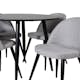 Matgrupp Venture Home Plaza med 4st Velvet Stolar