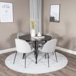 Matgrupp Venture Home Plaza med 4st Wrinkles Stolar