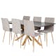 Matgrupp Venture Home Piazza med 6st Windu Stolar