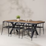 Trädgårdsgrupp Venture Home Garcia med 6 Stina Trädgårdsstolar