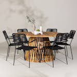 Trädgårdsgrupp Venture Home Tucumán med 6 Lindos Trädgårdsstolar