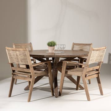 Trädgårdsgrupp Venture Home Rosario med 4 Peter Stolar