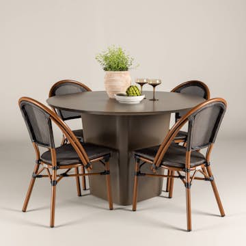 Trädgårdsgrupp Venture Home Santa Fe med 4 Guarda Stolar