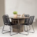 Trädgårdsgrupp Venture Home Santa Fe med 4 Lindos Trädgårdsstolar