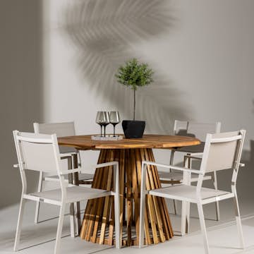 Trädgårdsgrupp Venture Home Lumpur med 4 Copacabana Stolar