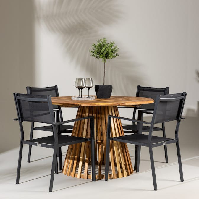 Trädgårdsgrupp Venture Home Lumpur med 4 Copacabana Stolar