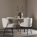 Matgrupp Venture Home Lycke Ø110 med 4 st Agnes Stolar