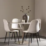 Matgrupp Venture Home Lycke Ø110 med 4 st Polar Stolar Sammet