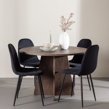 Matgrupp Venture Home Bootcut Ø110 med 4 st Polar Stolar Sammet