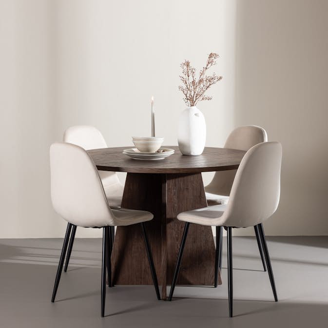 Matgrupp Venture Home Bootcut Ø110 med 4 st Polar Stolar Sammet