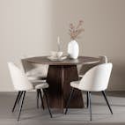 Matgrupp Venture Home Bootcut Ø110 med 4 st Velvet Stolar