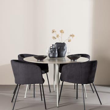 Matgrupp Venture Home Plaza Ø120 med 4 st Berit Stolar