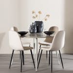 Matgrupp Venture Home Plaza Ø120 med 4 st Polar Stolar Sammet