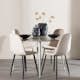 Matgrupp Venture Home Plaza Ø120 med 4 st Polar Stolar Sammet