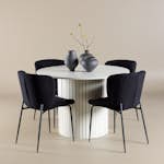 Matgrupp Venture Home Härön Ø110 med 4 st Modesto Stolar