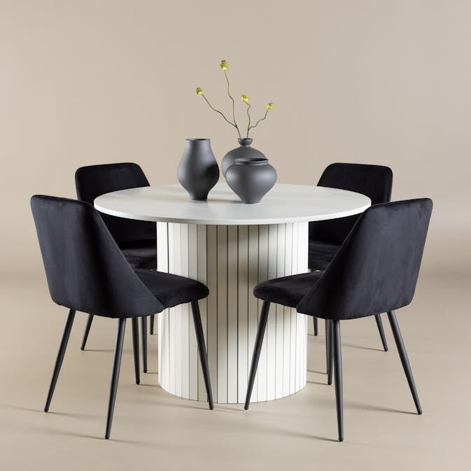 Matgrupp Venture Home Härön Ø110 med 4 st Night Stolar