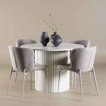 Matgrupp Venture Home Härön Ø110 med 4 st Modesto Stolar