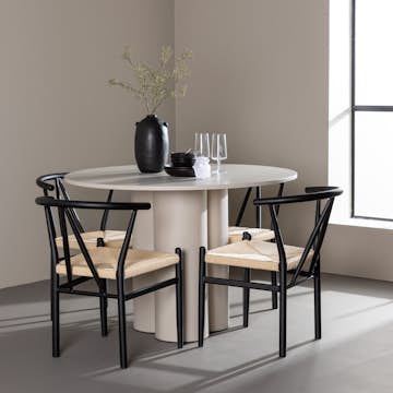 Matgrupp Venture Home Olivia Ø110 med 4 st Alfons Stolar