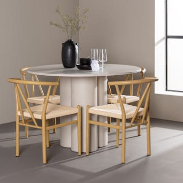 Matgrupp Venture Home Olivia Ø110 med 4 st Alfons Stolar