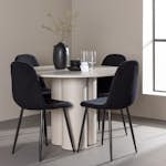 Matgrupp Venture Home Olivia Ø110 med 4 st Polar Stolar Teddy