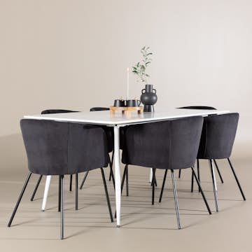 Matgrupp Venture Home Silar 180 med 6 st Berit Stolar