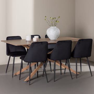 Matgrupp Venture Home Piazza 180 med 6 st Night Stolar