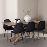 Matgrupp Venture Home Piazza 180 med 6 st Polar Stolar Sammet