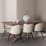 Matgrupp Venture Home Piazza 180 med 6 st Velvet Stolar