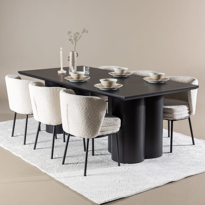 Matgrupp Venture Home Olivia 210 med 6 st Agnes Stolar