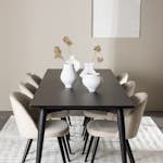 Matgrupp Venture Home Ellis 230 med 6 st Velvet Stolar