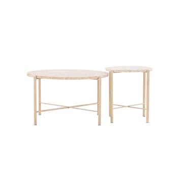 Soffbord Vind Sandhamn Ø70 cm & Ø40 cm