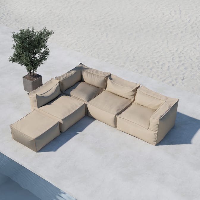 Loungesoffa Venture Home Rambo L-formad Utomhus