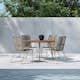 Trädgårdsmatgrupp Venture Home San Vito Matbord Beige med 4 st Bois Trädgårdsstolar Beige