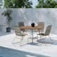 Trädgårdsmatgrupp Venture Home San Vito Matbord Beige med 4 st Bois Trädgårdsstolar Beige