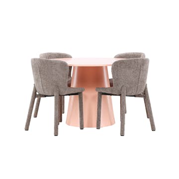 Matgrupp Venture Home Lanzo Ø120 cm med 4st Astoria Matstolar