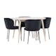 Matgrupp Venture Home Flora Ø120 cm med 4st Edina Matstolar