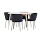 Matgrupp Venture Home Flora Ø120 cm med 4st Edina Matstolar