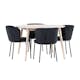 Matgrupp Venture Home Flora Ø120 cm med 4st Edina Matstolar