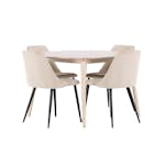 Matgrupp Venture Home Flora Ø120 cm med 4st Night Matstolar