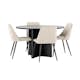 Matgrupp Venture Home Strada Ø120 cm med 4st Night Matstolar