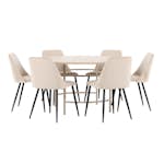 Matgrupp Venture Home Copenhagen Ø140 cm med 6st Night Matstolar