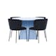 Matgrupp Venture Home Bootcut Ø110 cm med 4st Edina Matstolar