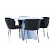 Matgrupp Venture Home Bootcut Ø110 cm med 4st Edina Matstolar