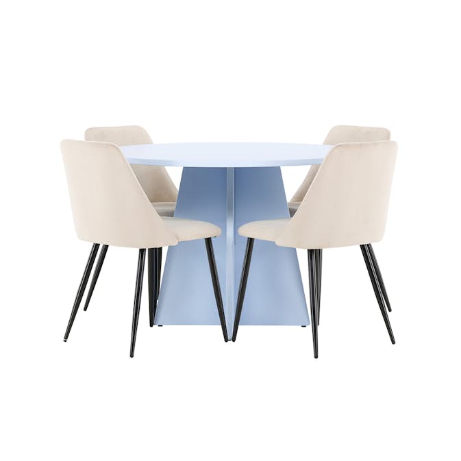 Matgrupp Venture Home Bootcut Ø110 cm med 4st Night Matstolar